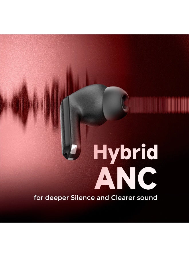 Trands TR-TWS-T7 Multi-Noise Cancellation Wireless Earbuds With Bluetooth 6.0 And Hi-Res LDAC Audio - Black - Image 5